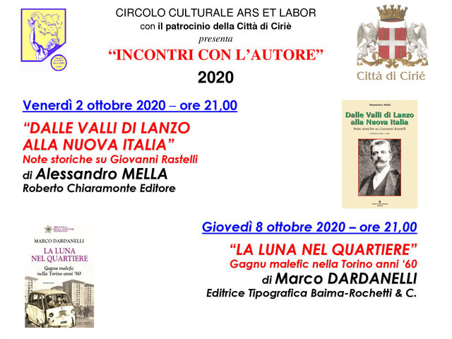 "Incontri con l'autore" di Ars et Labor