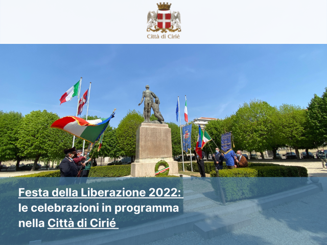 Festa della Liberazione 2022: le celebrazioni in programma nella Città di Cirié