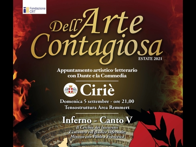 “Dell’Arte contagiosa”: domenica 5 settembre spettacolo teatrale dedicato a Dante e alla Divina Commedia