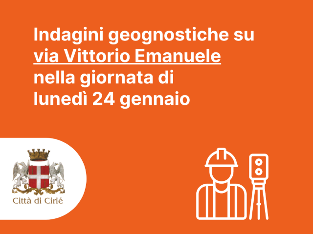 Indagini geognostiche su via Vittorio Emanuele nella giornata di lunedì 24 gennaio