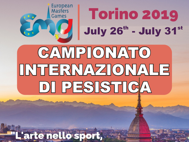 European Master Games: Campionato Internazionale di Pesistica a Cirié