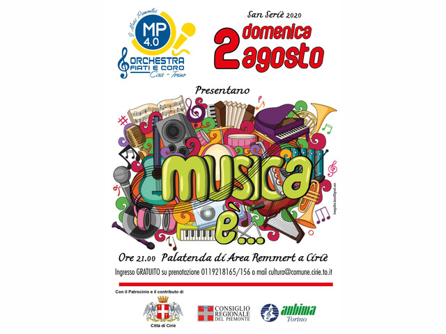 “Musica è …”: concerto dei Music Piemonteis 2.0 per San Serié