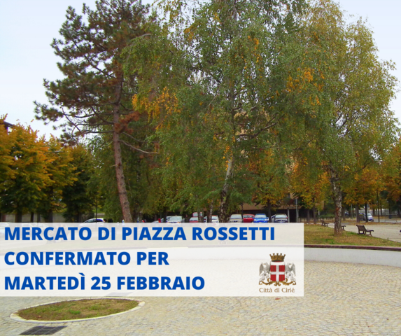 Mercato Piazza Rossetti: svolgimento regolare per martedì 25 febbraio 2020