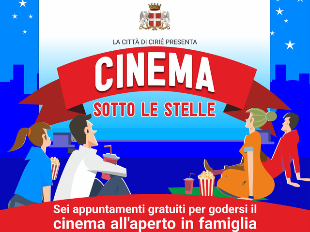 “Cinema sotto le stelle”: iniziano il 2 luglio i sei appuntamenti con il cinema all’aperto a Ciriè 