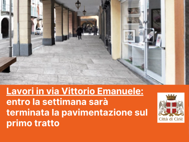 Lavori in via Vittorio Emanuele: entro la settimana sarà terminata la pavimentazione sul primo tratto