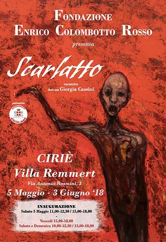 Con la mostra “Scarlatto”, Villa Remmert ospita per un mese le opere di Enrico Colombotto Rosso.