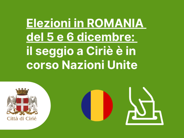 Elezioni in Romania: il seggio a Ciriè è in corso Nazioni Unite