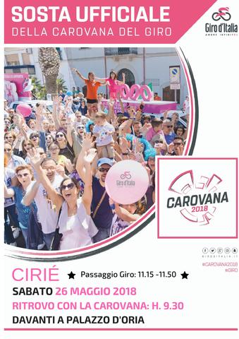 Sabato 26 maggio 2018, appuntamento alle 9.30 in Viale Martiri per accogliere la Carovana e il passaggio del Giro d’Italia.