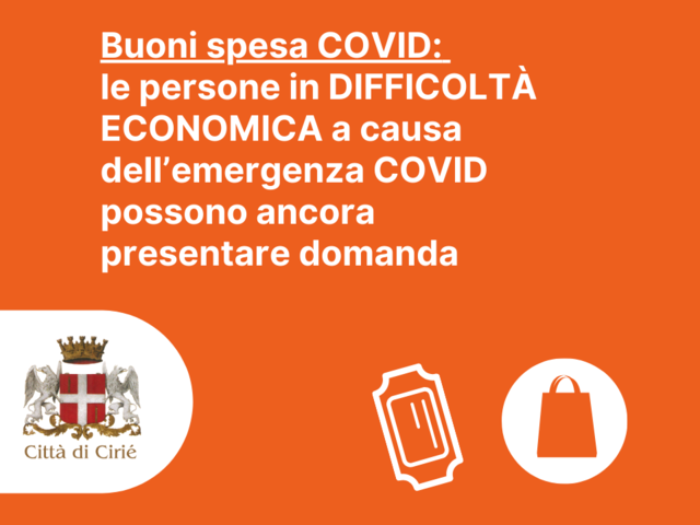 Buoni spesa COVID: le persone in difficoltà economica a causa dell’emergenza COVID possono ancora presentare domanda