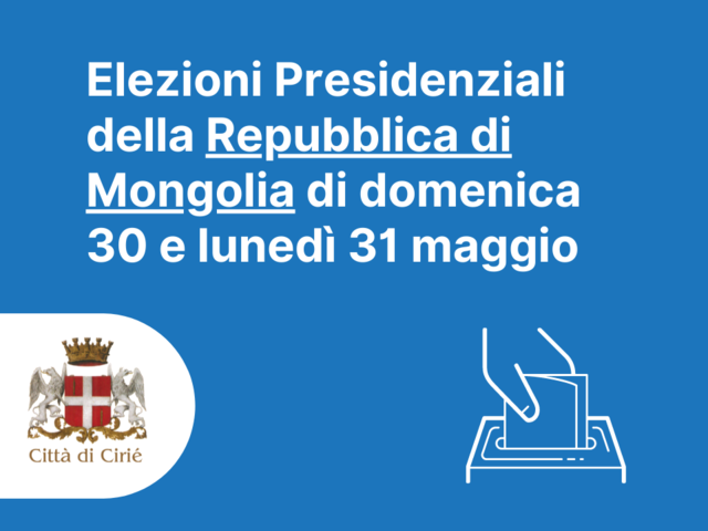 Elezioni Presidenziali della Repubblica di Mongolia di domenica 30 e lunedì 31 maggio