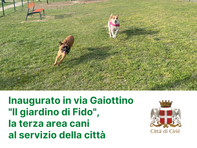 Inaugurato in via Gaiottino "Il giardino di Fido", la nuova area cani al servizio della città