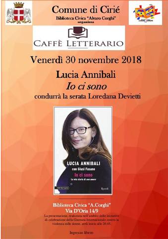 Lucia Annibali in Biblioteca A. Corghi domani per l'ultimo appuntamento del "Caffè Letterario"