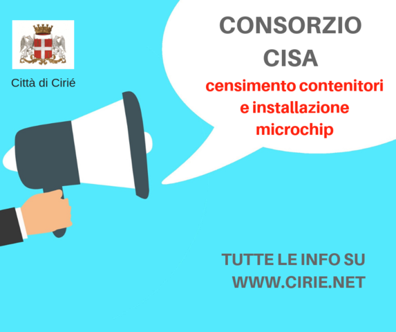 CISA: censimento contenitori e installazione microchip a partire da inizio 2019