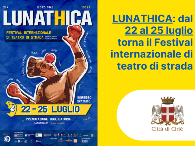 Lunathica: dal 22 al 25 luglio torna il Festival internazionale di teatro di strada
