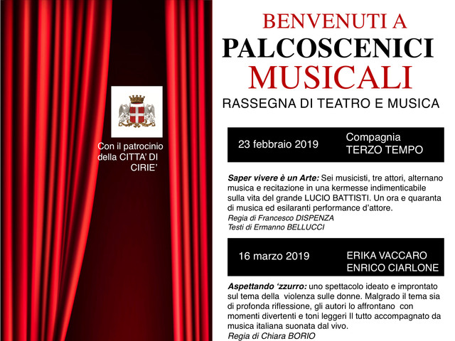 Inizia il 23/02 la rassegna di musica e teatro del Teatro Magnetti