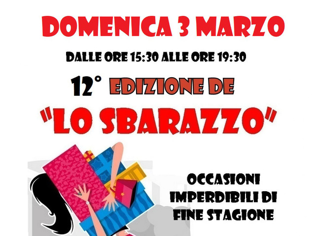 Domenica 3 marzo 2019 appuntamento a Cirié con "Lo Sbarazzo"
