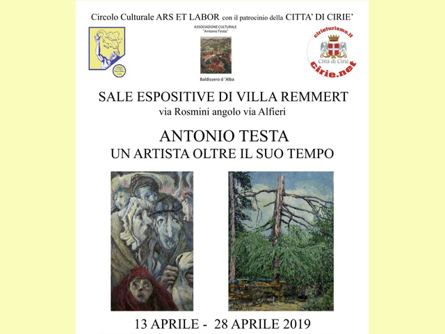 “Antonio Testa – Un artista oltre il suo tempo”: dal 13 al 28 aprile a Villa Remmert