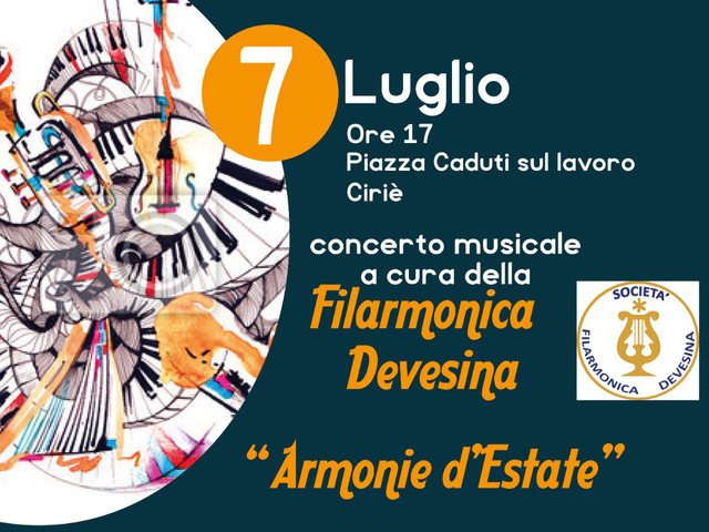 “Cirié Music Festival”: ancora musica in Piazza con la Filarmonica Devesina